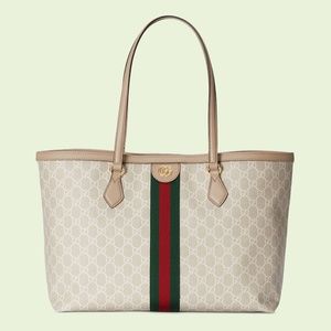 Gucci Ophidia GG Cream Tote NWT NEW